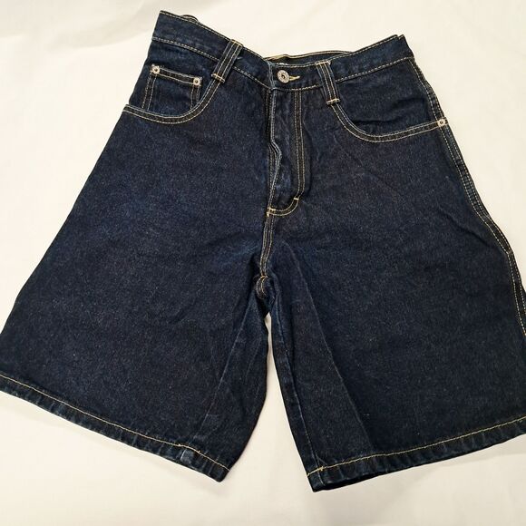 Southpole Shorts Boys 16 Dark Denim Jorts Baggy Hip Hop Skate 28" Grunge Y2K - Picture 2 of 9